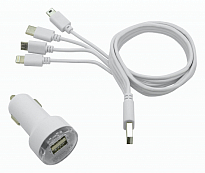 Nabíječka telefonu 12V 2,1A (Iphone, miniUSB, microUSB, USB-C)